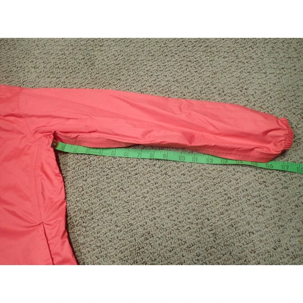 Eddie Bauer Rain Jacket Girls Size 10‎ M Coral Pink Excellent WeatherEdge Hooded